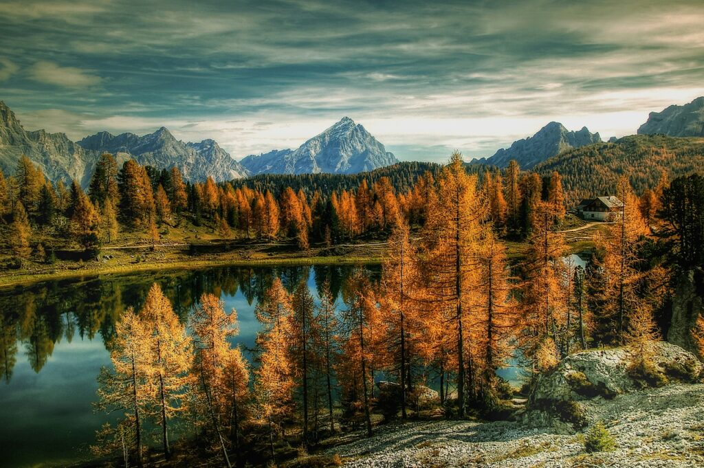 antelao, dolomites, bergsee